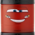 Whiskware Disney Pixar Stackable Snack Containers for Kids and Toddlers, 3 Stackable Snack Cups for School and Travel, Cars Lightning McQueen and Mater
