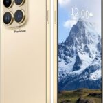 15PROMA X Smartphone Unlocked Cell Phone,Battery 6800mAh 6.8 HD Screen Unlocked Phone,16+512GB Android 14 with 128GB Memory Card,Dual SIM/5G/Fingerprint Lock/Face ID (Gold, 16+512G)