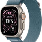 Apple Watch Ultra 3 [GPS + Cellular 49mm] Running & Multisport Smartwatch w/Rugged Titanium Case w/Light Blue Alpine Loop - S. Satellite Communications, Advanced Health & Fitness Tracking