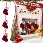 Christmas Red Socks Christmas Tree Ornaments For Home Pendant Decorations Alphabet Knitting Gift Socks Party Decors